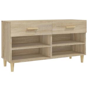 vidaXL skoreol 102x35x55 cm konstrueret tr&aelig; sonoma-eg