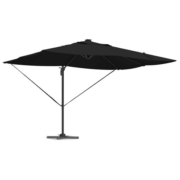 vidaXL Parasol med l&aring;s Sort 352 x 251 x 265 cm Polyester og Aluminium