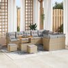 vidaXL Havesofa S&aelig;t 12 pcs Beige polyrattan