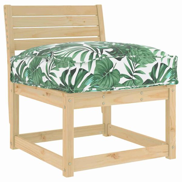 vidaXL Pallehynde til s&aelig;de Bladm&oslash;nster 60 x 40 x 8 cm Oxford stof