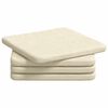 vidaXL S&aelig;depuder 4 pcs Creme 40 x 40 x 3 cm Velourstof