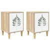 vidaXL Natskab HANAU 2 stk. Sonoma-eg 36 x 33 x 50 cm Konstrueret tr&aelig;
