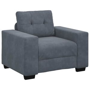 vidaXL sofastol 100x78x80 cm fl&oslash;jl m&oslash;rkegr&aring;