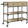 vidaXL k&oslash;kkenvogn 105x42x95 cm konstrueret tr&aelig; sonoma-eg