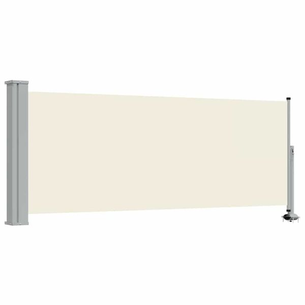 vidaXL sammenrullelig sidemarkise 100 x 300 cm cremefarvet