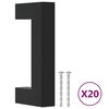 vidaXL skabsh&aring;ndtag 20 stk. 64 mm rustfrit st&aring;l sort