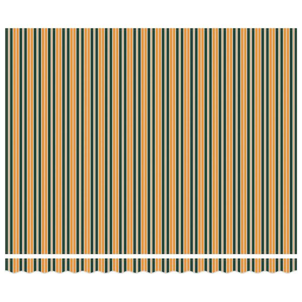 vidaXL Utr&aelig;kkelig Markise Gr&oslash;n og Gul 400 &times; 300 cm Stof og Metal