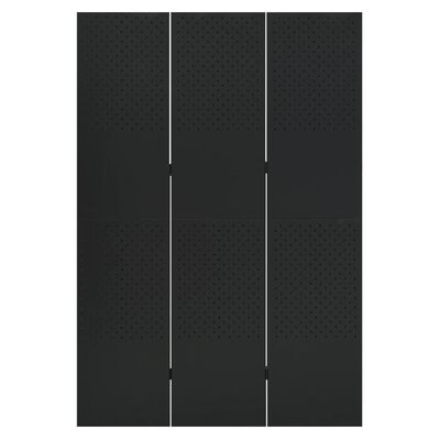 vidaXL 3-panels rumdeler 120x180 cm stål sort