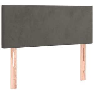 vidaXL sengegavl 80x5x78/88 cm fl&oslash;jl m&oslash;rkegr&aring;