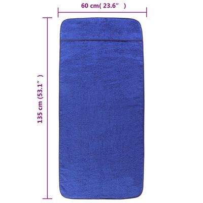 vidaXL strandhåndklæder 4 stk. 60x135 cm 400 GSM stof kongeblå