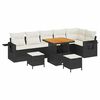 vidaXL Havesofa S&aelig;t 9 pcs Sort polyrattan