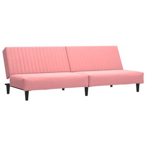 vidaXL 2-personers sovesofa fl&oslash;jl lyser&oslash;d