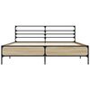 vidaXL sengestel 160x200 cm konstrueret træ og metal sonoma-eg
