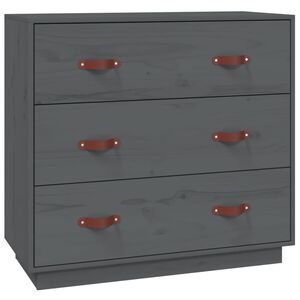vidaXL sk&aelig;nk 80x40x75 cm massivt fyrretr&aelig; gr&aring;