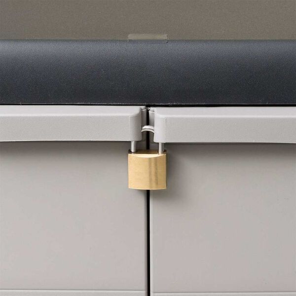 vidaXL haveopbevaringsskab med 1 hylde sort og grå