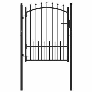vidaXL Hegnsportal med pigge EMMEN 104 x 109,5 cm L&aring;ses