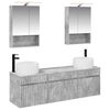 vidaXL Badev&aelig;relsesskabs&aelig;t 5 pcs Betongr&aring; 50 x 14,5 x 70 cm