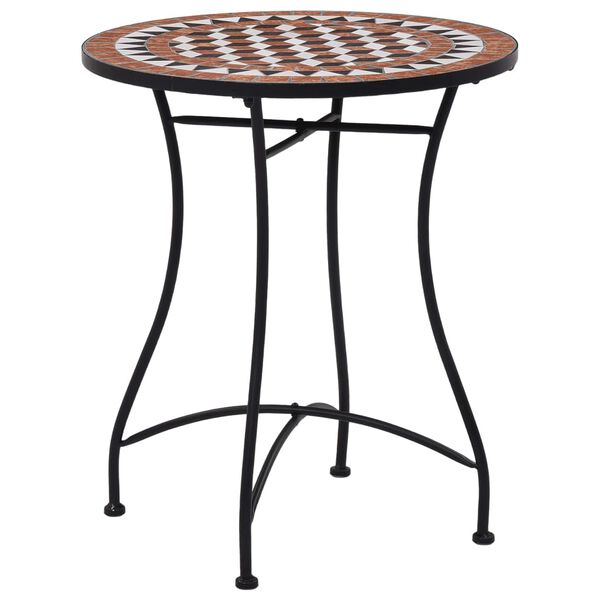 vidaXL bistrobord med mosaikdesign 60 cm keramisk brun
