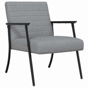 vidaXL l&aelig;nestol Lysegr&aring; 59 x 75 x 78 cm Stof