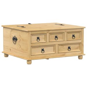 vidaXL opbevaringsboks Corona 90x78x45 cm massivt fyrretr&aelig;