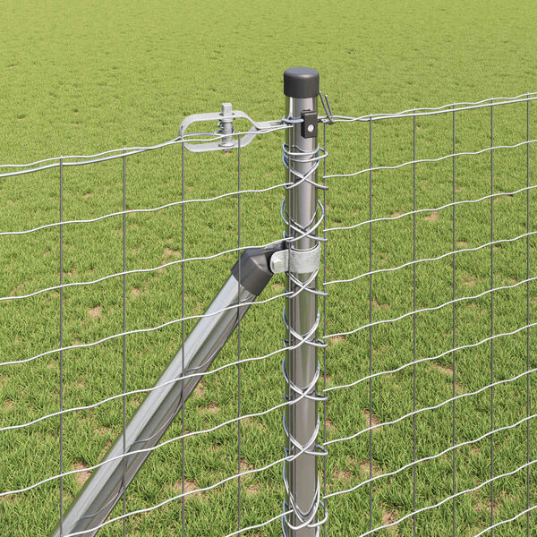 vidaXL Hegnspæl Andet 26 pcs Grå 3,2 x 3,2 x 160 cm Stål