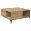 vidaXL Sofabord Artisan Egetr&aelig; 80 x 80 x 36,5 cm Konstrueret tr&aelig;