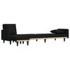 vidaXL L-formet sovesofa 275x140x70 cm stof sort