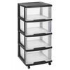 Curver skuffeskab 80 l Essentials transparent og sort