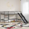 vidaXL Kids'loftseng med rutsjebane Sort og Anthracit 107 x 200 cm