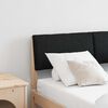 vidaXL Polstret sengegavl Sort 120 cm Massiv fyrretr&aelig;