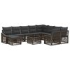 vidaXL Havesofa S&aelig;t 11 stk. Gr&aring; polyrattan