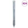 vidaXL teltpl&oslash;kker 24 stk. 22 cm &Oslash;20 mm galvaniseret st&aring;l