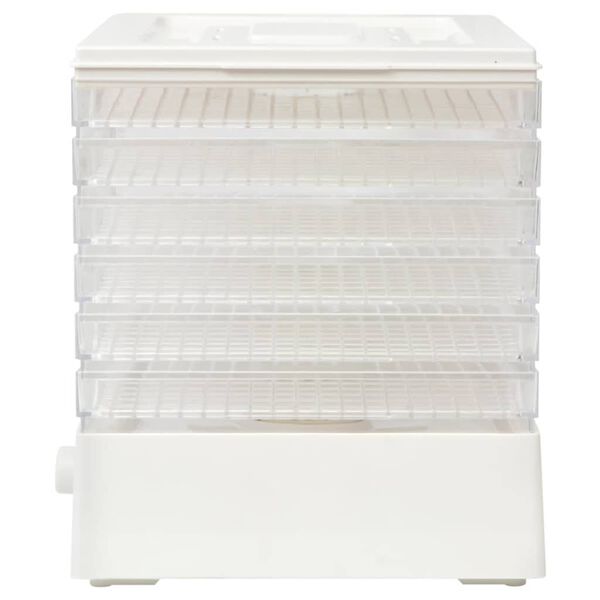 vidaXL fødevaredehydrator med 6 bakker 250 W hvid