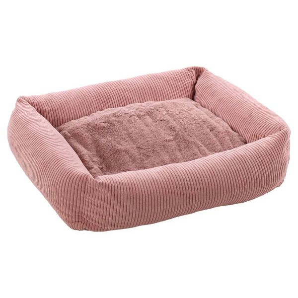FLAMINGO hundeseng med lynl&aring;s Colette 50 cm rektangul&aelig;r pink