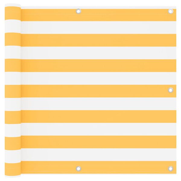 vidaXL altanafsk&aelig;rmning 90x400 cm oxfordstof hvid og gul