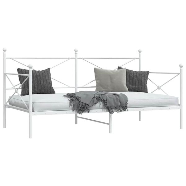 vidaXL daybed uden madras 100x190 cm stål hvid