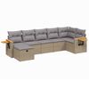 vidaXL havesofas&aelig;t 7 dele med hynder polyrattan beige