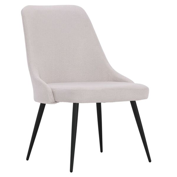 vidaXL spisebordsstole 2 stk. stof cremefarvet