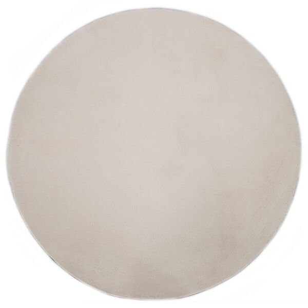 vidaXL gulvt&aelig;ppe 80 cm kunstigt kaninl&aelig;der cremefarvet