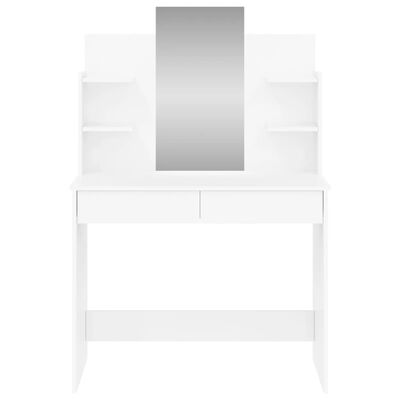 vidaXL makeupbord med spejl 96x39x142 cm hvid højglans