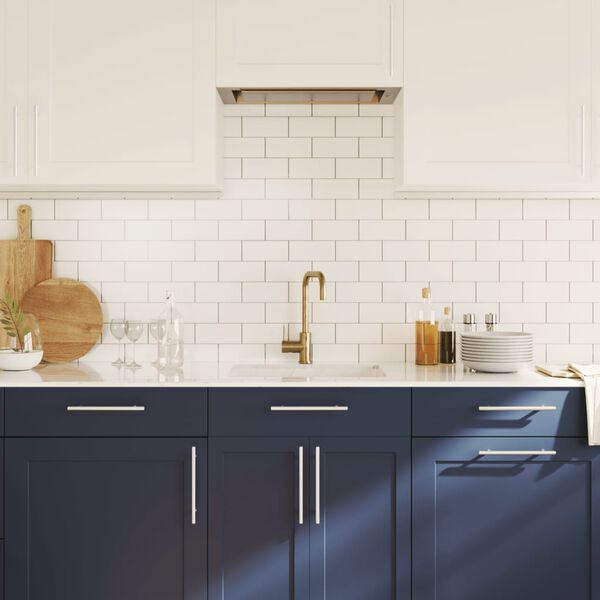 vidaXL skabsh&aring;ndtag 10 stk. 160 mm rustfrit st&aring;l s&oslash;lvfarvet