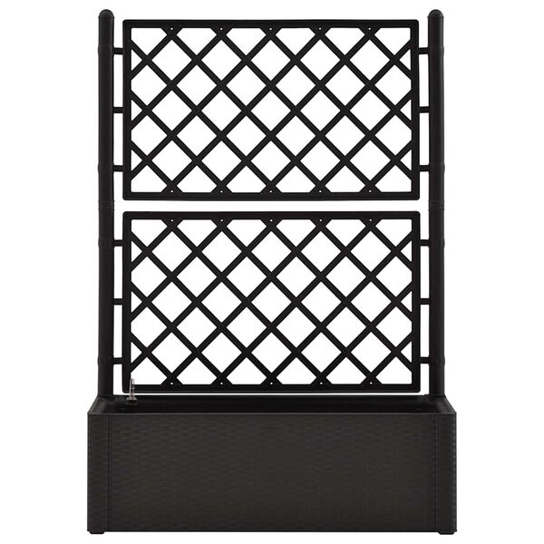 vidaXL højbed med espalier og automatisk vandingssystem antracitgrå