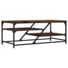vidaXL sofabord 100x49x40 cm konstrueret tr&aelig; r&oslash;get egetr&aelig;sfarve