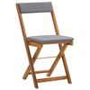vidaXL foldbart bistrosæt 3 dele med hynder massivt akacietræ