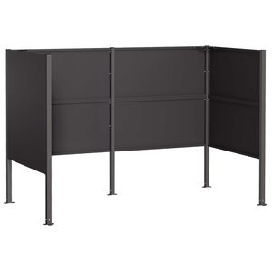 vidaXL Skjuler til affaldsbeholder 167 x 85 x 113 cm St&aring;l Sort