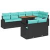 vidaXL Havesofa S&aelig;t 9 stk. Sort Poly rattan