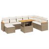 vidaXL sofas&aelig;t til haven 9 dele med hynder polyrattan beige