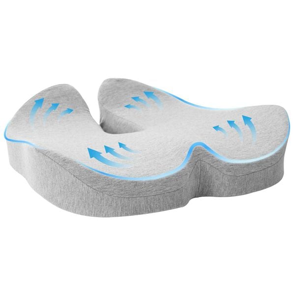 vidaXL S&aelig;dehynde Enfarvet Lysegr&aring; 50 x 43 x 10 cm Memory Skum