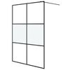 vidaXL brusev&aelig;g 140x195 cm halvmatteret sikkerhedsglas sort