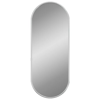 vidaXL vægspejl 50x20 cm oval sølvfarvet